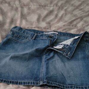 Old Navy Blue Denim High Low Skirt